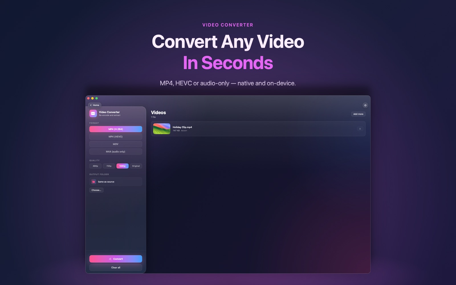 Video Converter in Knack